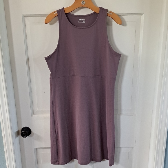 Eddie Bauer Sleeveless Active Tank Dress Purple Plum Medium Athleisure Sporty - Picture 1 of 10